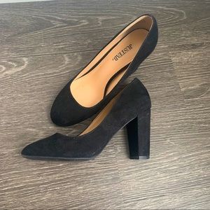 Black Block Heel Pumps